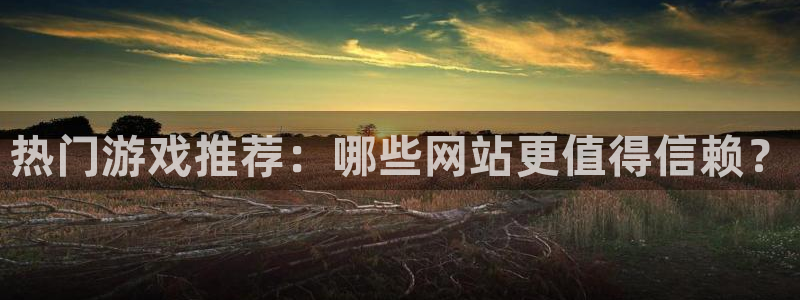 杜邦娱乐4招商:热门游戏推荐:哪些网站更值得信赖?